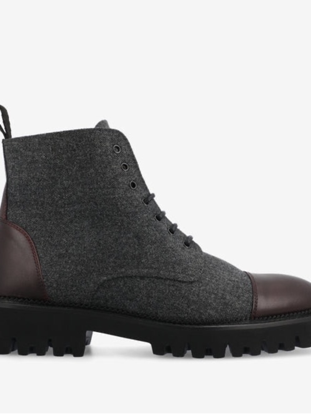 MOVING SALE!! TAFT Wool/Leather Jill Boot in Grey-Oxblood